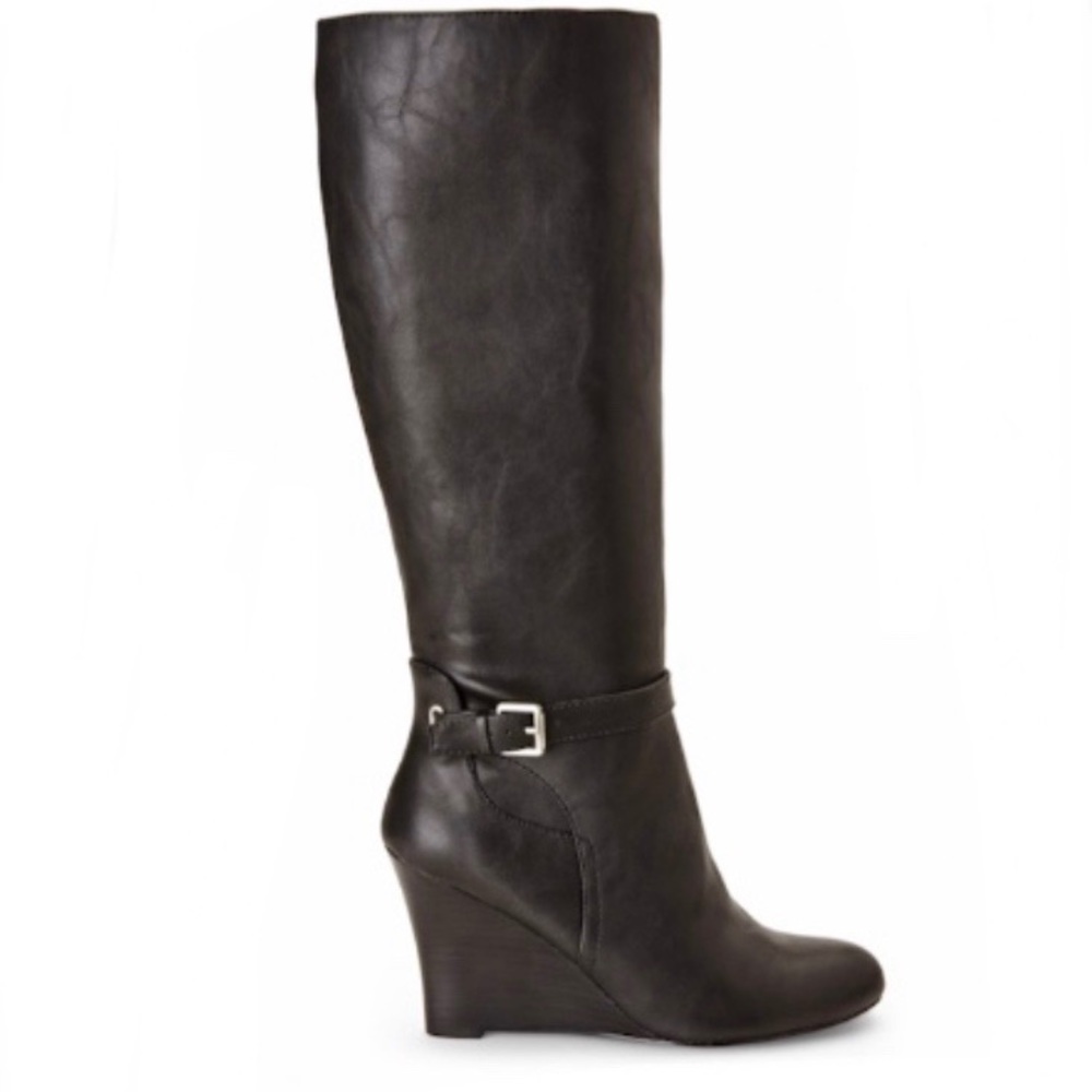 - Like NEW Nine West Wedge Knee Boots